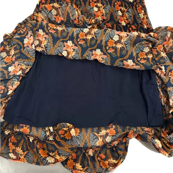 Farm Rio Pleated Crepe Midi Skirt/Anthropologie/ Size: S - Picture 5 of 12